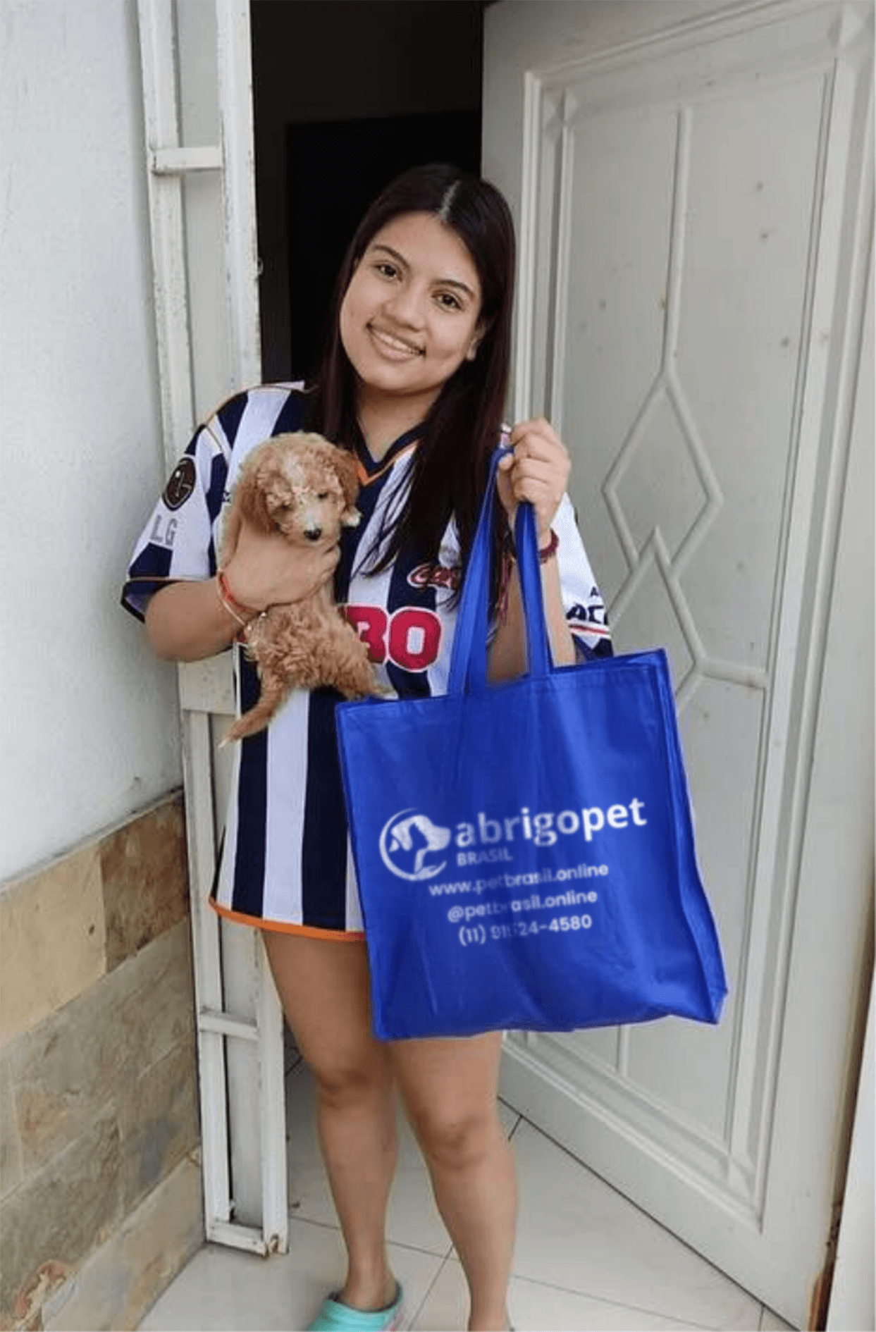 Carla com sua nova pet Gisefa!